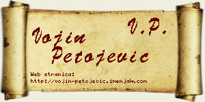 Vojin Petojević vizit kartica
